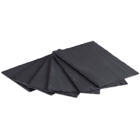 Juego de 6 platos de 30x20 cm en pizarra antracita 130000306 (1/4)