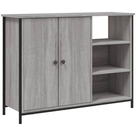 Aparador cómoda mueble de almacenaje organizador para cocina salón salón Sonoma 100 x 33 x 75 cm madera de ingeniería gris 020036245 (1/5)