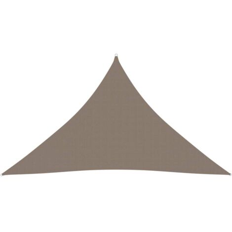Vela parasol triangular de tela Oxford 4 x 4 x 58 m color topo 020009883 (1/5)