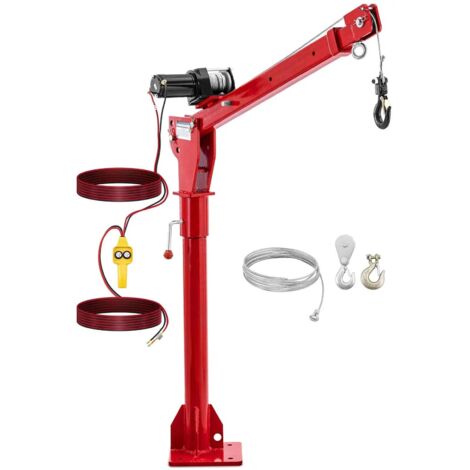 Grúa pick-up con cabrestante profesional 12v 800kg 360° acero inoxidable acero rojo 140009130 (1/5)
