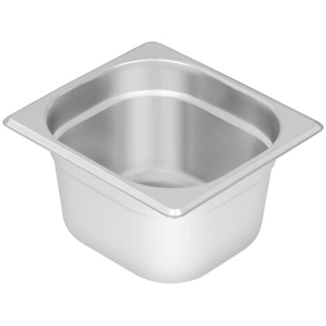 Bandeja contenedora gastro de acero inoxidable GN - 1/6 - 100 mm 140000531 (1/2)
