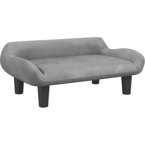 Cómoda cama ligera para perros sofá-cesta 70 x 40 x 24 cm terciopelo gris 020043102