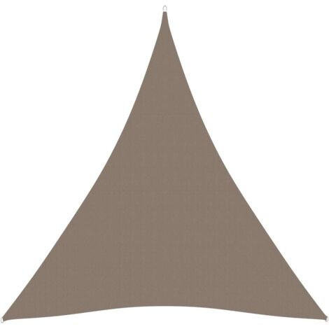 Vela parasol triangular de tela Oxford 4 x 4 x 4 m color topo 020009870 (1/5)