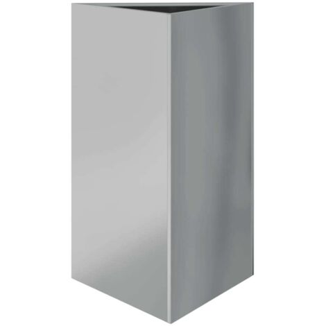 Jardinera para jardín terraza triangular 50 x 43 x 75 cm acero galvanizado color plata 020038818 (1/5)