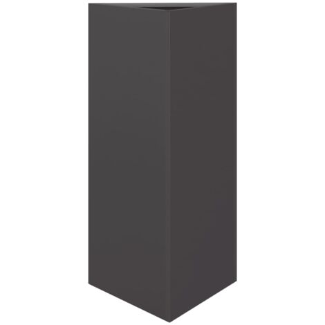 Jardinera para jardín terraza triangular 40 x 345 x 70 cm acero negro 020038810 (1/5)
