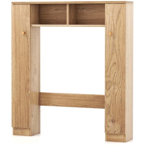 Mueble de almacenaje sobre el inodoro 575 x 18 x 805 cm con estantes regulables y diseño moderno en MDF beige 200010220