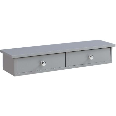 Estantería de diseño atemporal para salón/dormitorio mueble de almacenaje de pared 10 x 60 x 15 cm gris claro 030011246 (1/5)