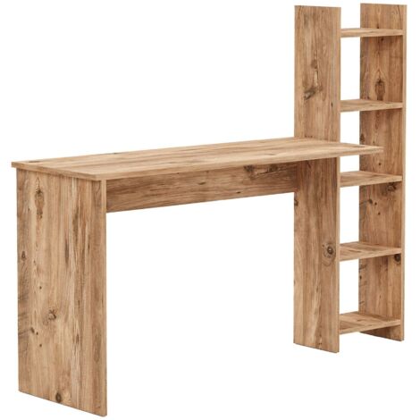 Escritorio/estación de trabajo con estante 150 x 45 x 120 cm efecto madera 030009050 (1/4)