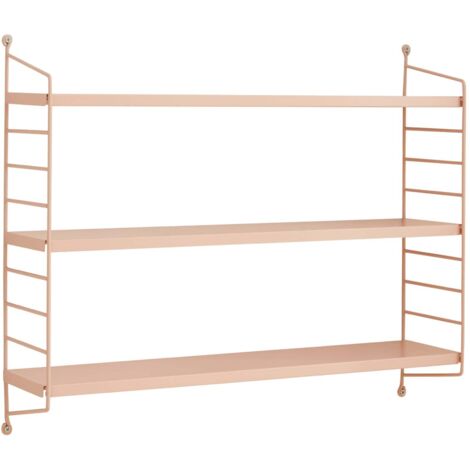 Juego de 4 estantes de pared de acero 50 x 60 x 15 cm beige melocotón 030009871 (1/5)
