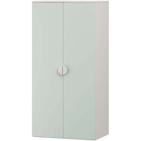 Estantería/armario infantil 123 x 60 x 40 cm blanco verde menta 030008926