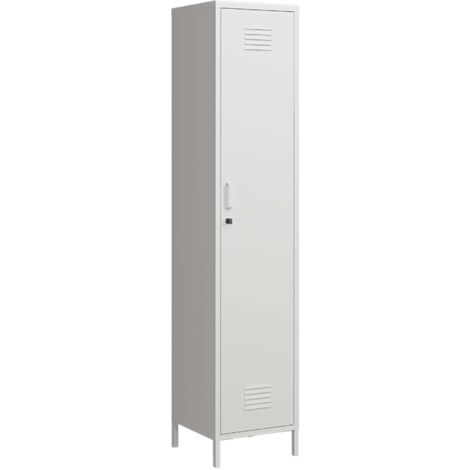 Armario/estante de almacenamiento de acero metálico 180 x 38 x 38 cm blanco 030008913 (1/5)