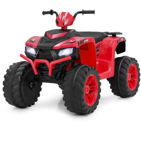 Coche eléctrico infantil 107 x 64 x 74 cm 2 velocidades LED y música diseño moderno en PP rojo 200009903