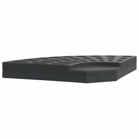 Base de sombrilla con dosel peso 46 x 46 x 7,5 cm estabilidad excepcional diseño texturizado en PE negro 020056659 (1/5)