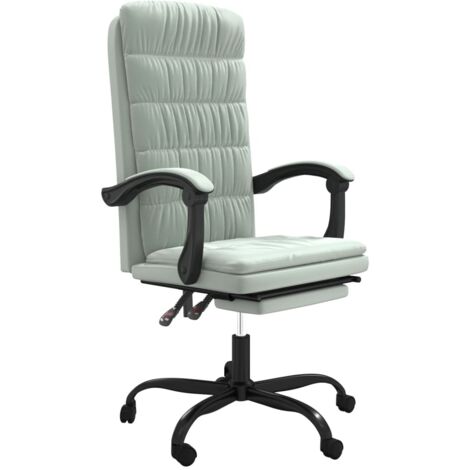 Silla de oficina/estudio giratoria y reclinable terciopelo gris claro 020024239 (1/5)