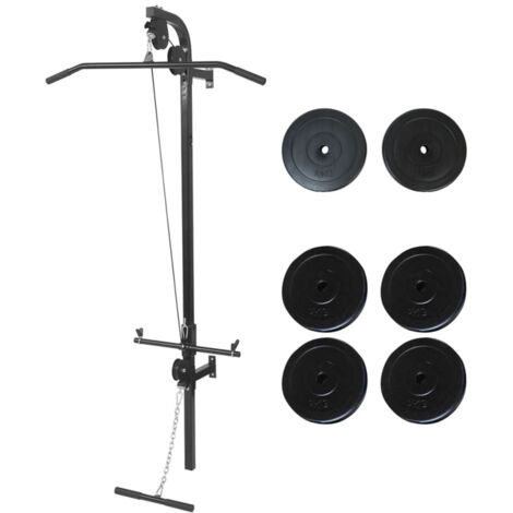 Máquina de musculación de pared con discos de peso 40 kg (1/5)