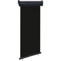 Pantalla de toldo pantalla de privacidad lateral retráctil para patio jardín terraza balcón pantalla de protección visual 80 x 250 cm negro 020007042