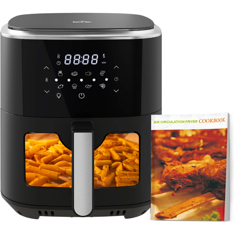 HOMCOM Air Fryer 1700W 6.5L with Digital Display Timer for Low Fat