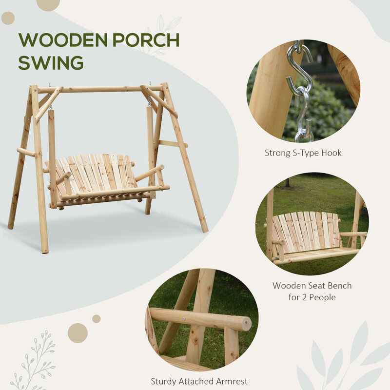 Hanging Porch Swing Swing Set RELAX4LIFE Single Outdoor Porch