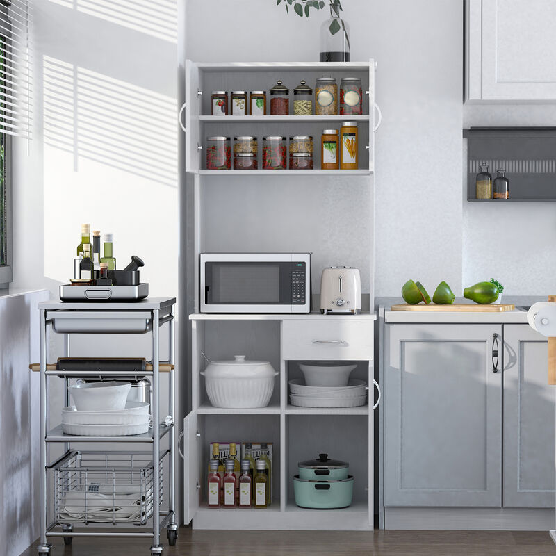 HOMCOM Freestanding Kitchen Cabinet ...