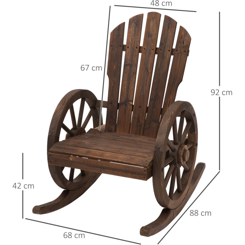 Wagon wheel deals rocking chair