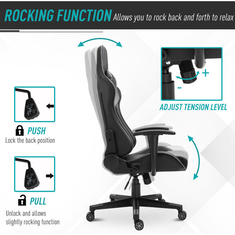 vinsetto high back gaming chair