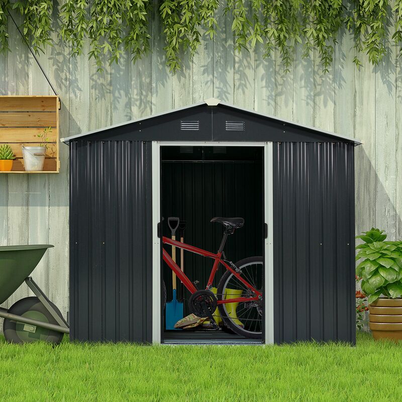 Outsunny 8 X 6ft Garden Storage Shed, Outdoor Shed Ideas Bunnings