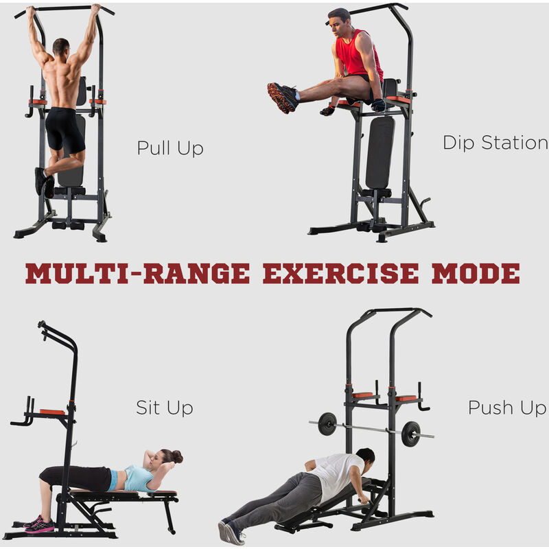 Adjustable&Folded Dip Stands Multi-Function Pull-ups Sit-ups