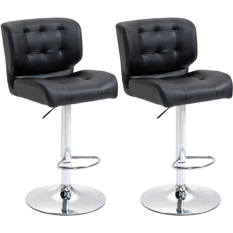 Pu Leather Racing Style Bar Stools, Black Bar Chairs Leather