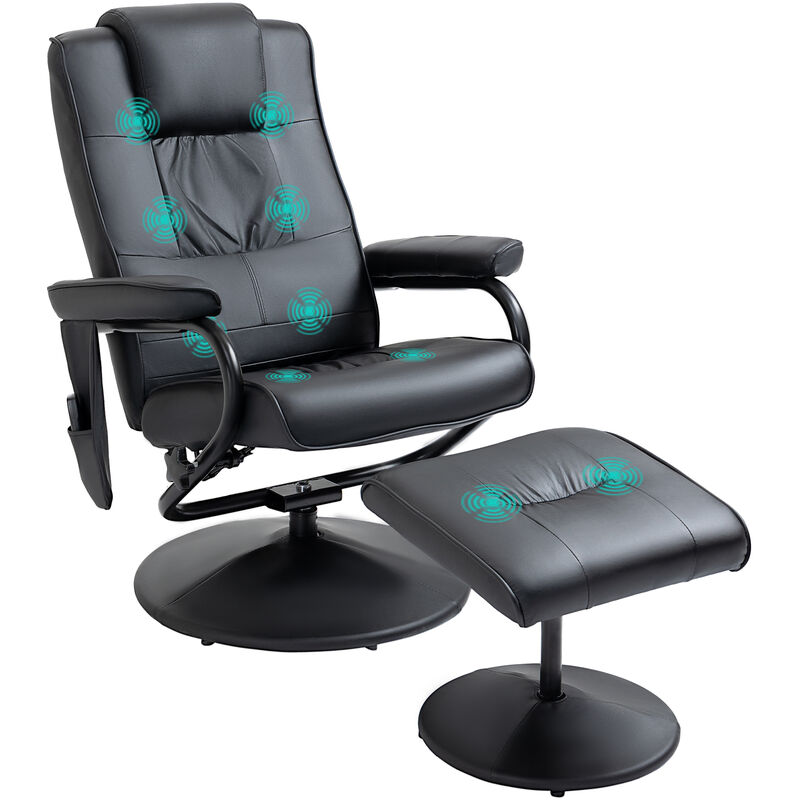 massage recliner chair with footstool