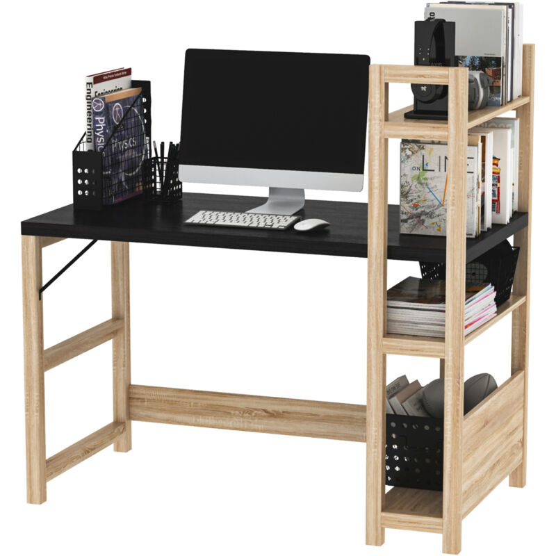 Mecor Computer Desk with 2 Drawers/Keyboard Tray, 55 Modern