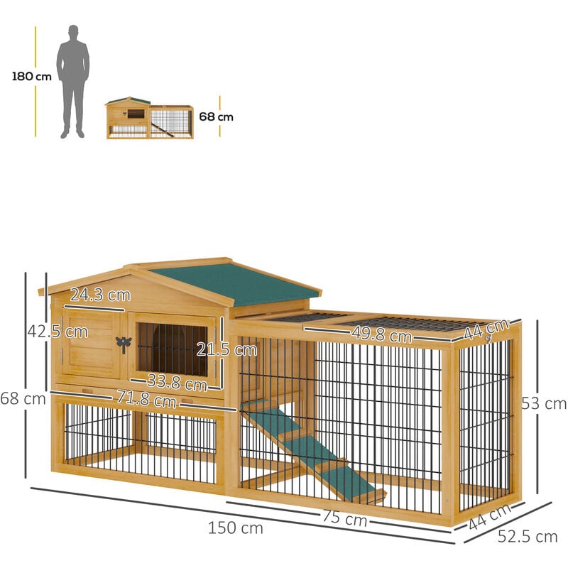 150cm indoor outlet rabbit cage