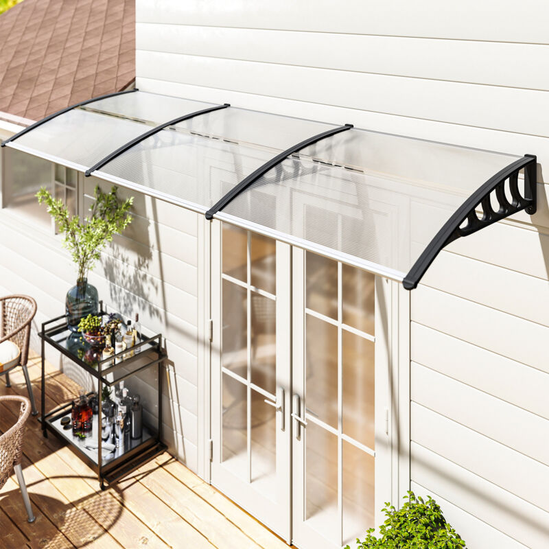 Outsunny Window Awning Door Canopy, Front Door Outdoor Patio Cover