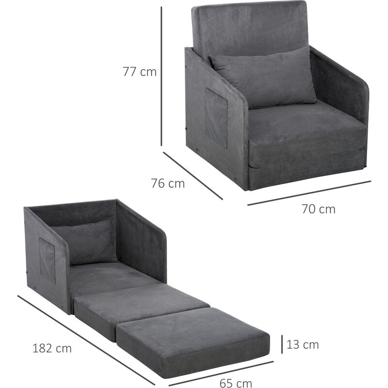 homcom sofa bed chair