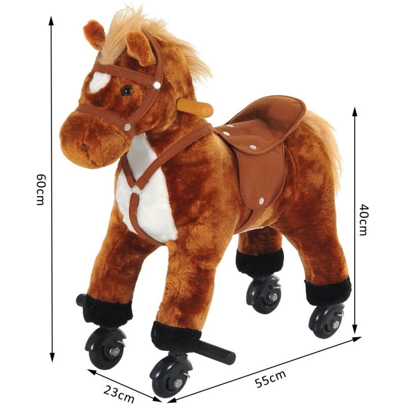Plush Rocking Horse Wooden Unicorn Rocking Horse For Toddler
