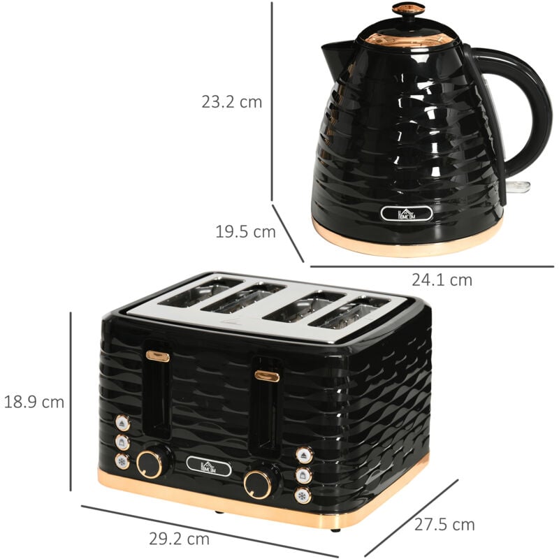 Diamond kettle outlet and toaster