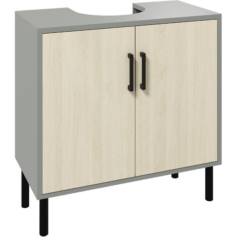 kleankin Bathroom Sink Cabinet, Under Sink Basin Storage Cupboard with ...