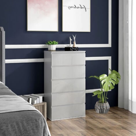 HOMCOM High Gloss Chest of Drawers