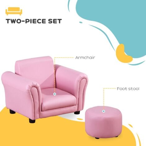 Childrens armchair and footstool discount