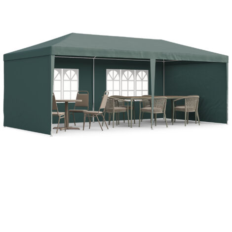 Outsunny 6m x 3m Garden Gazebo Marquee Canopy Party Tent Canopy Patio Green (1/5)