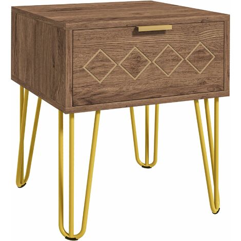 HOMCOM Bedside Table with Drawer