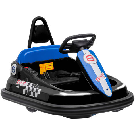 HOMCOM 6V Kids Bumper Car 360掳 Rotation Spin Electric Car for 18-48 Months Black