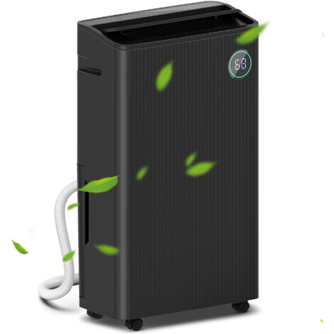 HOMCOM 16L/Day 5.5L Dehumidifier with Air Purifier, UVC, Ioniser, Timer Black (1/5)