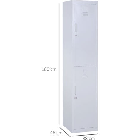 Vinsetto 1.8m Locker Office Cabinet Storage Cold Rolled Steel w/ Storage Shelves