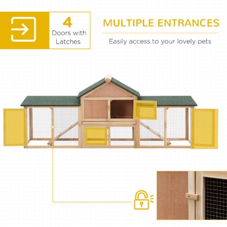 Boomer & george tiered outdoor rabbit hutch with clearance run