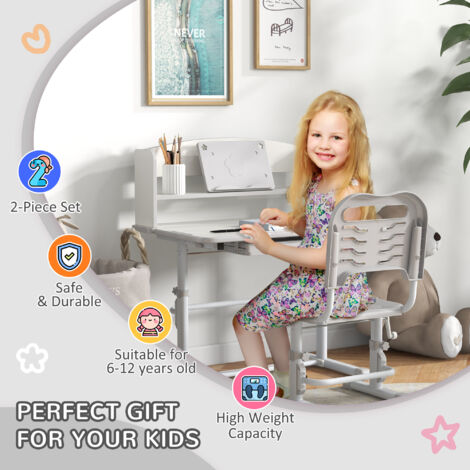 ZONEKIZ Kids Desk and Chair Set