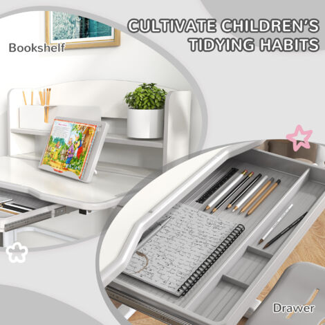 ZONEKIZ Kids Desk and Chair Set