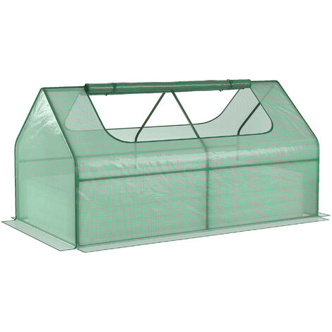 Outsunny Raised Garden Bed Planter Box with Greenhouse