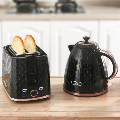 HOMCOM Kettle and Toaster Set Fast Boil Kettle Toaster Set