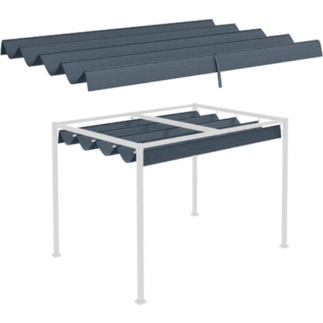 Outsunny Pergola Sun Shade Cover Roof Replacement for 2.85 x 2m Pergola Grey