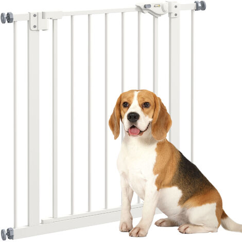 PawHut Adjustable Safety Gate w/ Four Adjustable Screws 74-80cm